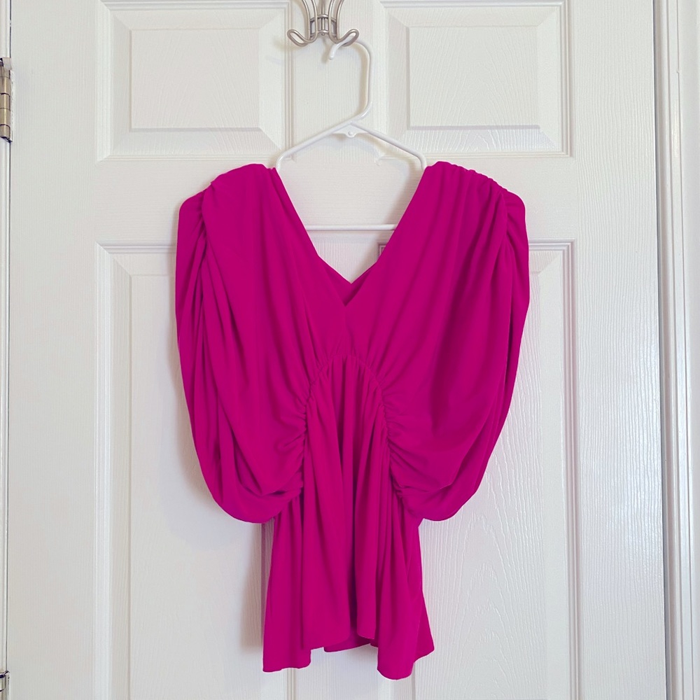 Express Deep V-Neck Draped Top